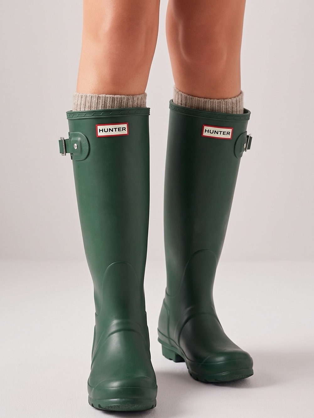 HUNTER | Original Tall Hunter Green Rain Boots Unisex Men’s 6 Women’s Size 7